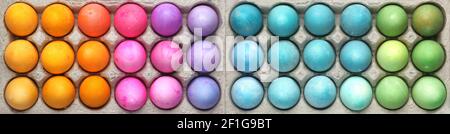 Colorful Easter eggs background Stock Photo