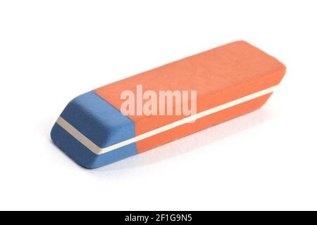 Pen Ink Eraser Isolated on White Background. Erasing concept. Copy space Stock Photo