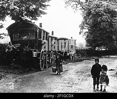 Gypsy caravans, Victorian period Stock Photo