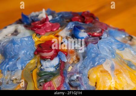 Colorful candle wax Stock Photo