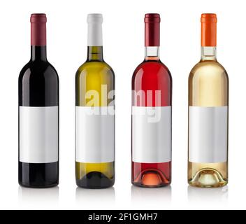 set of bottles isolated on white background Stock Photo - Alamy