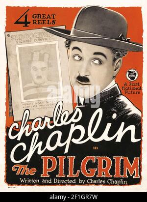 The Pilgrim is a 1923 American silent film made by Charlie Chaplin for the First National Film Company, starring Chaplin and Edna Purviance. Stock Photo