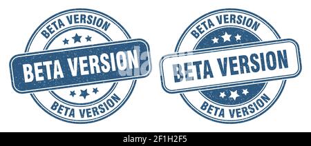 beta version stamp. beta version sign. round grunge label Stock Vector