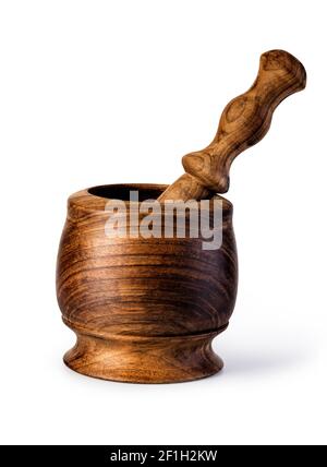 Pestle and Mortar on white background Stock Photo