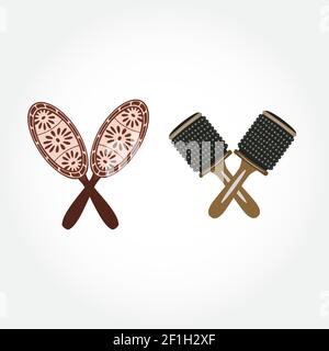 Vector flat illustration of maracas Stock Vector
