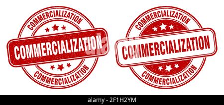 commercialization stamp. commercialization sign. round grunge label Stock Vector