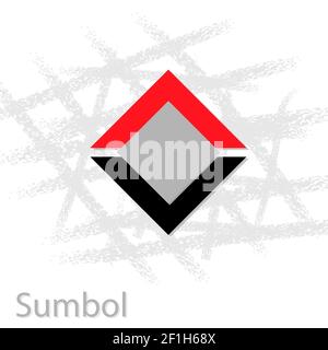 Design elements in red-grey colors. Vector illustration. Stock Photo