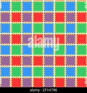 Bright seamless pattern in patchwork style Stock Photo