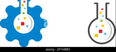 Laboratory logo template vecor icon illustration design Stock Vector