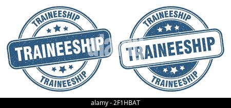 traineeship stamp. traineeship sign. round grunge label Stock Vector