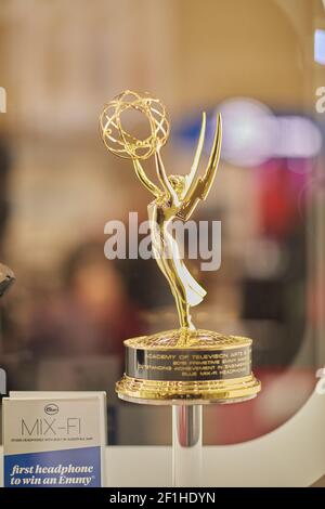 Golden Globe Award at Musical Instrument Convention Stock Photo