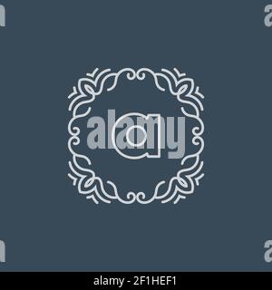 Elegant Circular Mandala Frame with a letter Stock Vector