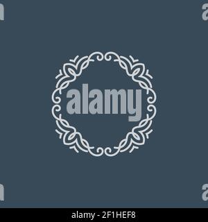 Elegant Circular Mandala Frame Stock Vector