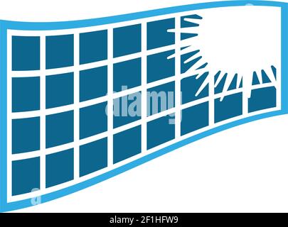 Solar panel vector logo illustration design Stock Vector