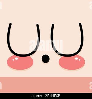 Sleeping facial expression Stock Vector