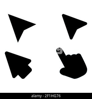 arrows click icon on white background. mouse click cursor sign. flat style. pointer cursor mouse. computer mouses symbol. Stock Photo