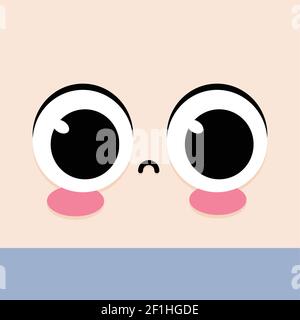 Scared facial expression Stock Vector