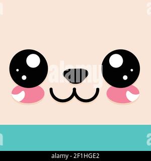 Happy facial expression Stock Vector