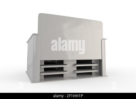 White box with separators and door. 3d illustration Stock Photo - Alamy