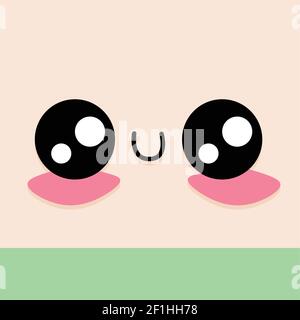 Happy facial expression Stock Vector