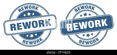 Parts For Rework Sign rework stamp. rework sign. round grunge label Stock Vector Image & Art ...
