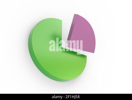 Color chart with quarter section 3d illustration Stock Photo - Alamy
