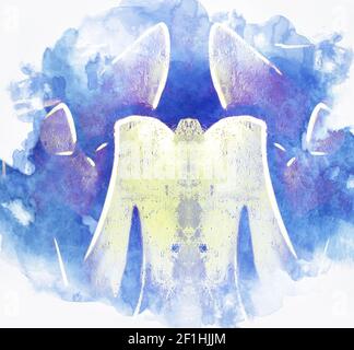 Abstract Background with Watercolor banner, vector illustration Stock Photo