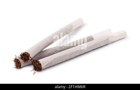 Hand rolled cigarettes Stock Photo