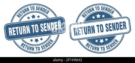 return to sender stamp. return to sender sign. round grunge label Stock Vector