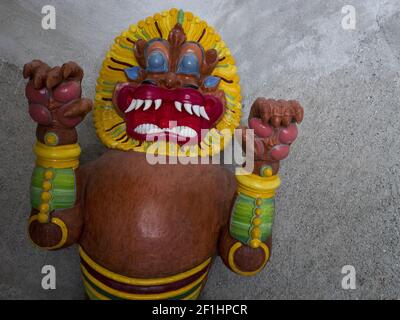 Tibetan deity statue in the Reinhold Messner museum in Brunico Stock Photo