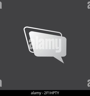 Speech bubbles Icon vector flat design Stock Vector