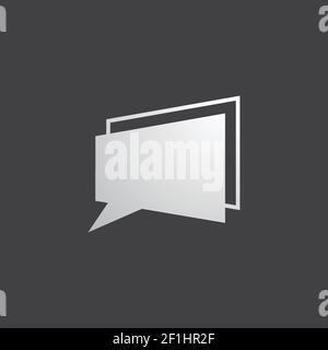 Speech bubbles Icon vector flat design Stock Vector