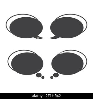 Speech bubbles vector set Stock Vector