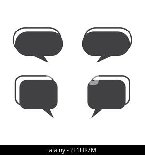 Speech bubbles vector set Stock Vector