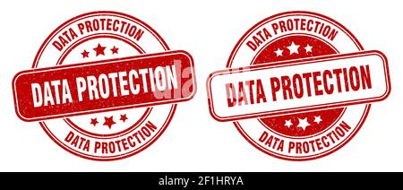 data protection stamp. data protection sign. round grunge label Stock Vector