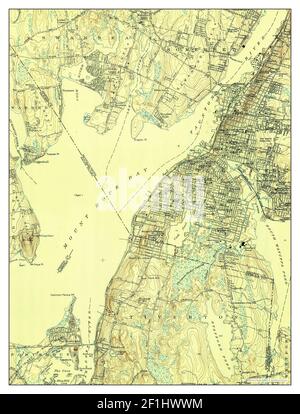 Fall River, Massachusetts, map 1944, 1:31680, United States of America by Timeless Maps, data U.S. Geological Survey Stock Photo