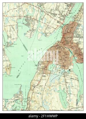 Fall River, Massachusetts, map 1944, 1:31680, United States of America by Timeless Maps, data U.S. Geological Survey Stock Photo