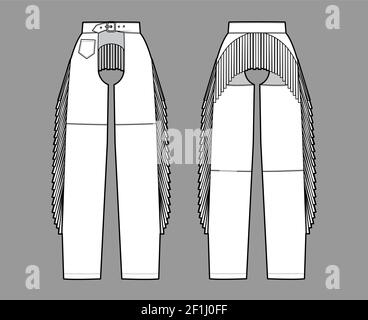 Pants cowboy chaps technical fashion 