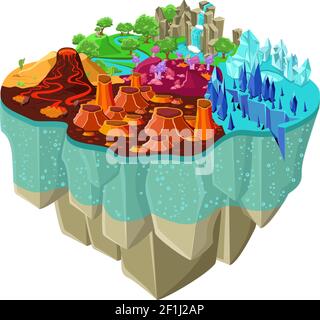 Vector illustration of an icy river surface. Texture of ice and water ...