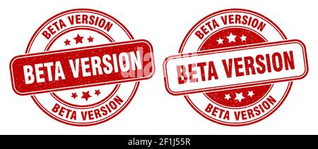 beta version stamp. beta version sign. round grunge label Stock Vector