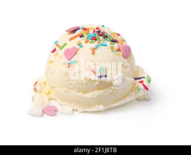 Ice cream and colorful sprinkles Stock Photo