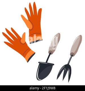 Instruments and tool for gardening and agriculture Stock Vector