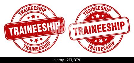 traineeship stamp. traineeship sign. round grunge label Stock Vector