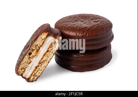 Choco pie chocolate biscuits Stock Photo