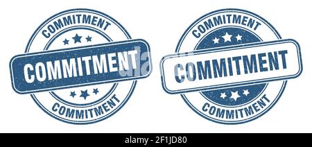 commitment stamp. commitment sign. round grunge label Stock Vector