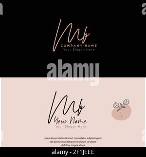 M F MF Initial letter handwriting and signature logo. Beauty vector initial logo .Fashion, boutique, floral and botanical Stock Vector