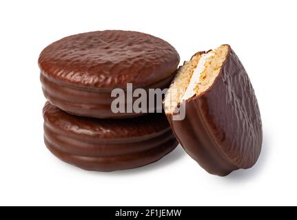 Choco pie chocolate biscuits Stock Photo
