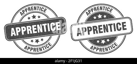 apprentice stamp. apprentice sign. round grunge label Stock Vector