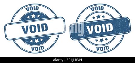 void stamp. void sign. round grunge label Stock Vector