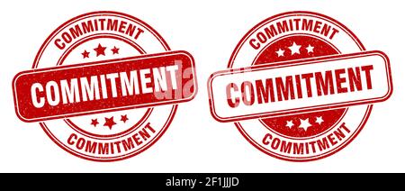 commitment stamp. commitment sign. round grunge label Stock Vector